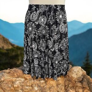 Gunit Fashions Boho Skirt Paisley Print Festival Hippie XL 100% Cotton Boho Chic
